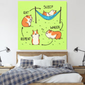 モルモットのライフサイクル キャンバスプリント (インサイチュ (寝室))