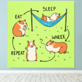 モルモットのライフサイクル キャンバスプリント (インサイチュ (ウッドフロア))