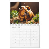 モルモットの写真月間カレンダー カレンダー (2月 2027)