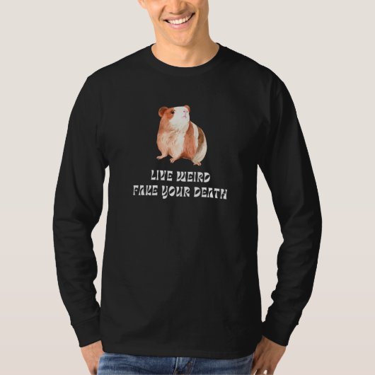 モルモットの変な死んだフリの水彩画 Tシャツ (正面)