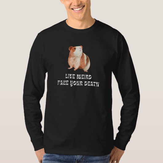 モルモットの奇妙な擬死ウォーターカラー Tシャツ (正面)