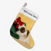 モルモットの弓クリスマスのストッキング スモールクリスマスストッキング (正面 (吊り時))