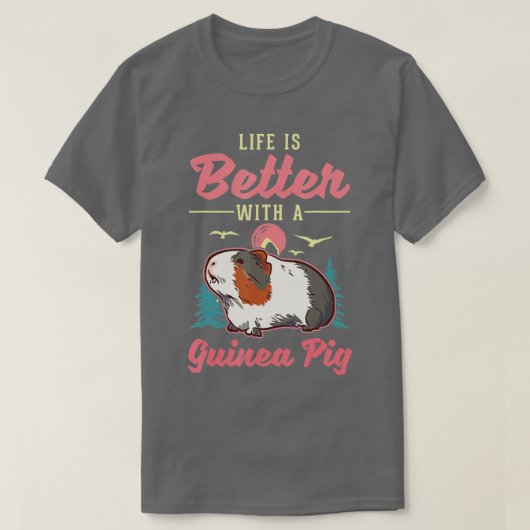 モルモットの方が命あるぜ Tシャツ (デザイン正面)