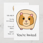 モルモットの漫画 招待状 (正面/裏面)