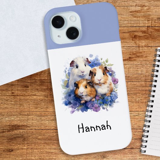 モルモットの絵 水彩 かわいい おしゃれ Case-Mate iPhoneケース