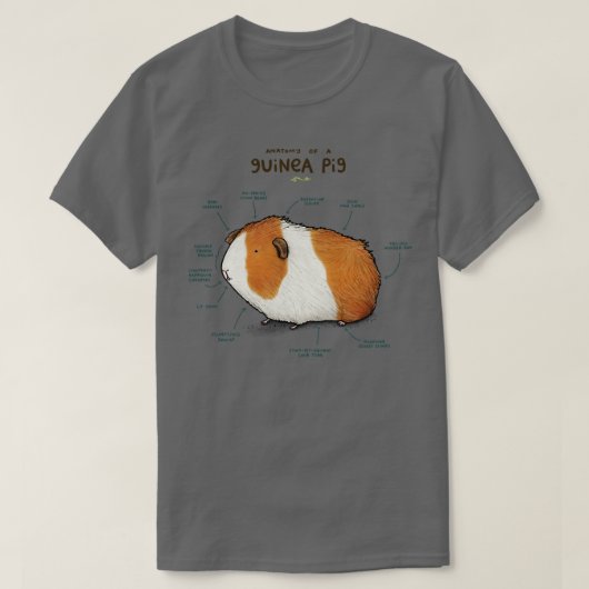 モルモットの解剖学 Tシャツ (デザイン正面)