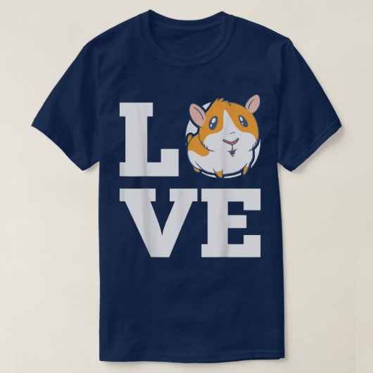 モルモットの飼い主のための愛モルモット Tシャツ (デザイン正面)