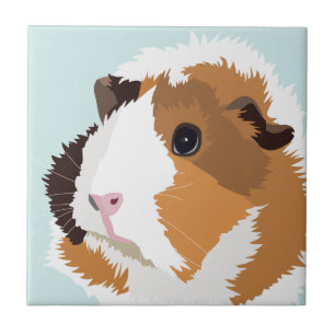 モルモットの「Elsie」のレトロのタイル タイル