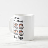 モルモットはおしゃべりおもしろいができる コーヒーマグカップ (正面左)