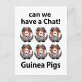 モルモットはおしゃべりおもしろいができる ポストカード (正面)