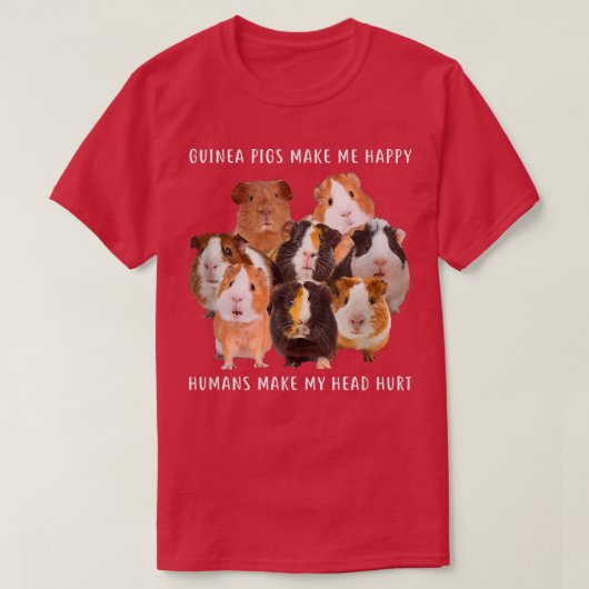 モルモットはおれをうれしくさせる Tシャツ (デザイン正面)