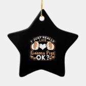 モルモットは本当に好き? セラミックオーナメント (正面)