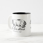 モルモットは私の精神動物です。 私になぜ尋ねないで下さい! ツートーンマグカップ (正面左)