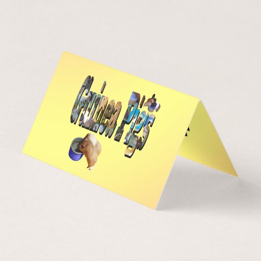 モルモットは言葉だ、カードを畳んだ (正面)