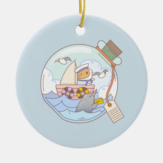 『モルモットを吸う冒険』 セラミックオーナメント (正面)