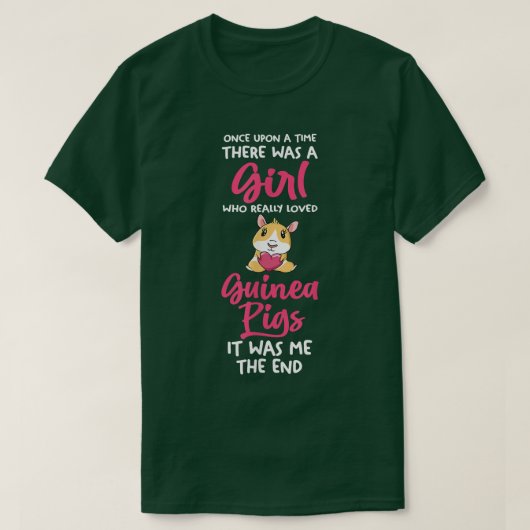 モルモットを愛する女の子 Tシャツ (デザイン正面)