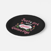 モルモットを愛する女性 ペーパープレート (アングル)