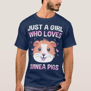 モルモットを愛する少女だけの齧歯動物 Tシャツ