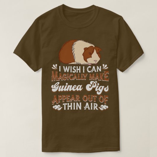 モルモットを魔法で現せたらいいのに – G Tシャツ (デザイン正面)