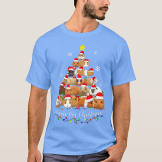 モルモットオーナメントクリスマスツリーおもしろいクリスマス Tシャツ