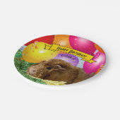 モルモットカラフルバルーンカスタムパーティー ペーパープレート (アングル)