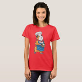 モルモットシェフボウル調理 Tシャツ (正面フル)