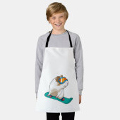 モルモットスノーボードスノーボード エプロン (着用した状態)