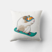 モルモットスノーボードスノーボード クッション (裏面)