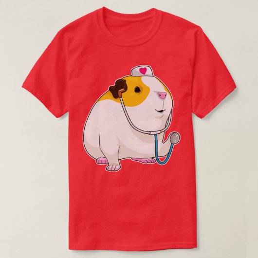 モルモットナース聴鏡 Tシャツ (デザイン正面)