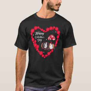 モルモットハッピーバレンタインデーハートバルーン Tシャツ