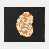 モルモットハートラブ |かわいいベビーモルモット フリースブランケット (正面(横))