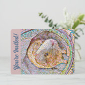 モルモットバースデーパーティ招待状 招待状 (スタンド正面)