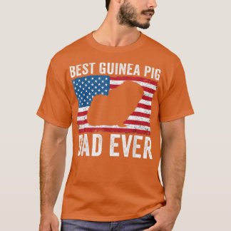 モルモットパパアメリカ国旗おもしろいモルモット愛 Tシャツ