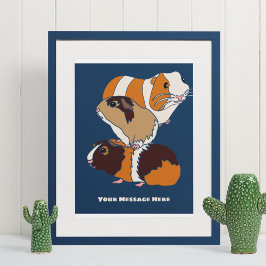 モルモットパーソナライズされたコラージュ ポスター