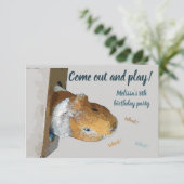 モルモットパーティーのご招待 招待状 (スタンド正面)