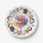 モルモットパーティー ペーパープレート (正面)