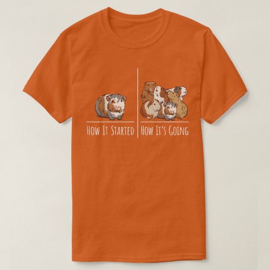 モルモットユーモアのあるの数々 Tシャツ (デザイン正面)