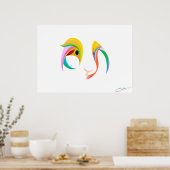 モルモット二羽 ポスター (キッチン)