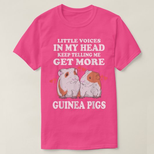 モルモット保を増やせと言う小さな声 Tシャツ (デザイン正面)