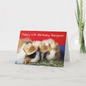 モルモット八、九、十など子誕生日カード カード (正面)