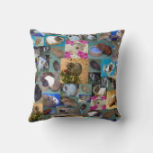 モルモット写真コラージュ、クッション クッション (裏面)