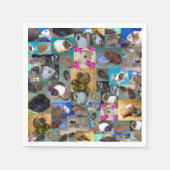 モルモット写真コラージュ スタンダードカクテルナプキン (正面)