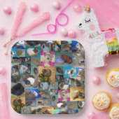 モルモット写真コラージュ ペーパープレート (パーティー)