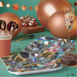 モルモット写真コラージュ ペーパープレート