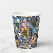 モルモット写真コラージュ 紙コップ (正面)