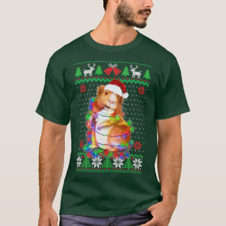 モルモット動物のクリスマス Tシャツ