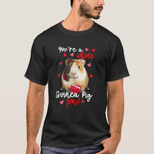 モルモット大好き!バレンタインのモルモット Tシャツ (正面)