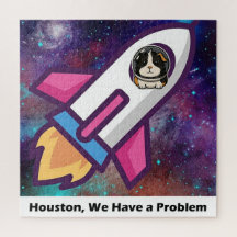 モルモット宇宙飛行士の宇宙船キッズTシャツ Houston We Have A Problem
