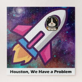 モルモット宇宙飛行士の宇宙船キッズTシャツ Houston We Have A Problem ジグソーパズル