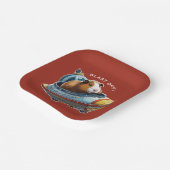 モルモット宇宙!レトロ宇宙飛行士エクスプローラー ペーパープレート (傾斜あり)